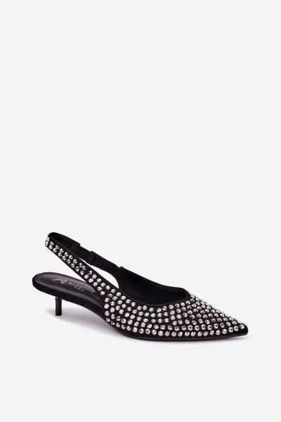 Women's Kitten Heel Sandals With Buckles Black Madden 2