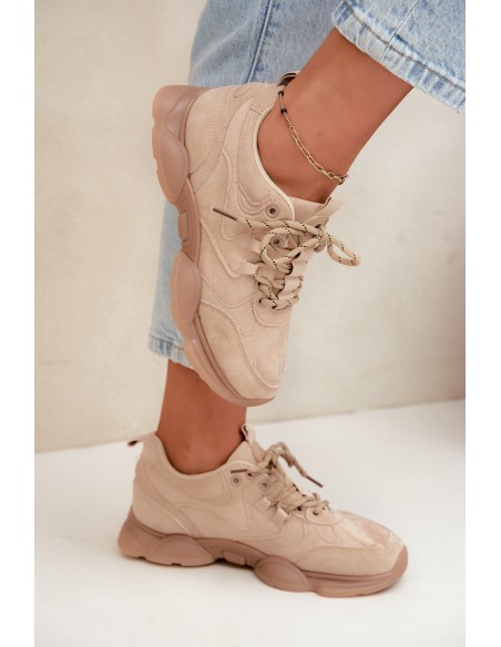 Women's Dark Beige Sneakers Shaley