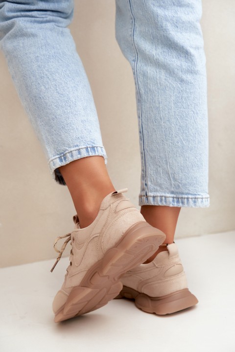Women's Dark Beige Sneakers Shaley