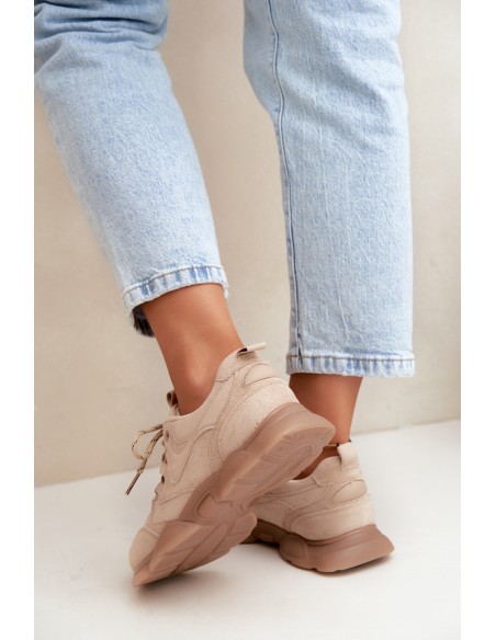 Women's Dark Beige Sneakers Shaley