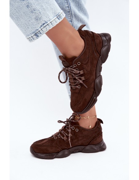 Women's Chocolate Brown Sneakers Shaley