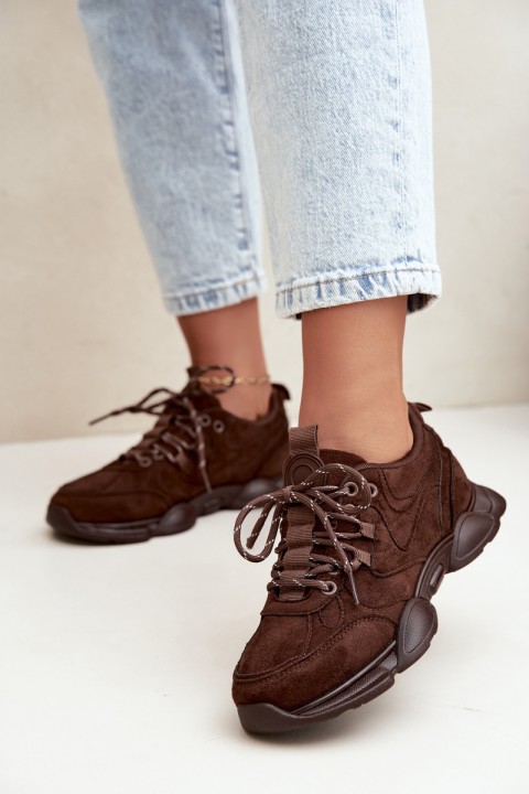Women's Chocolate Brown Sneakers Shaley