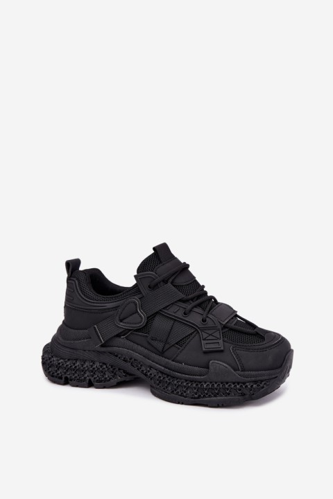 Women's Mesh Straps Sneakers Black Ellery