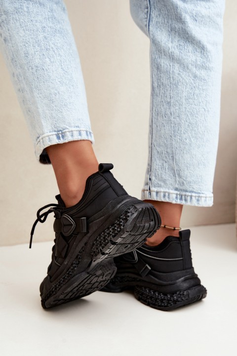 Women's Mesh Straps Sneakers Black Ellery