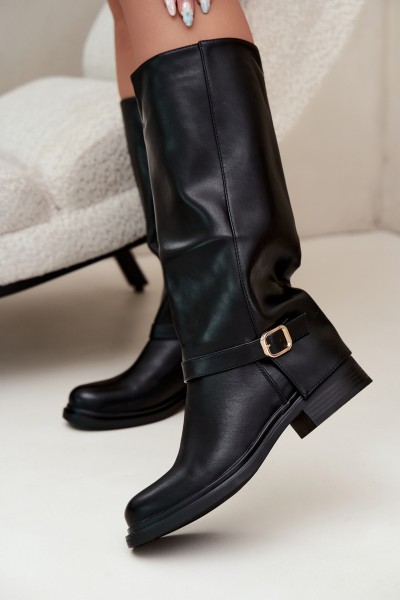 Women's Insulated Boots With Buckle Black Elland