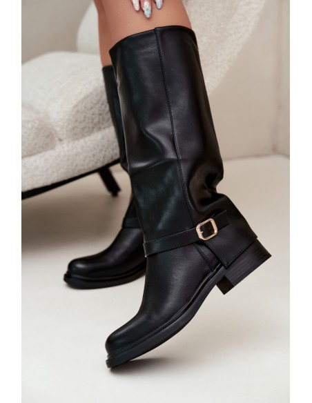 Women's Insulated Boots With Buckle Black Elland