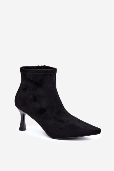 Women's Slim Heel Ankle Boots With Stitching Black Clancy 2