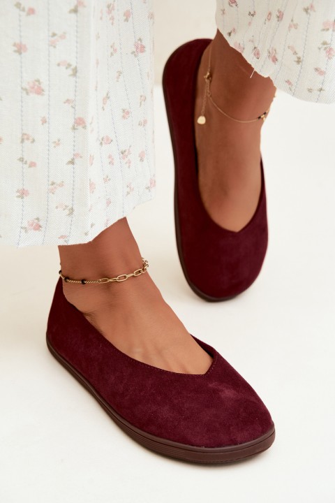 Women's Barefoot Bordeaux Ballerinas Hollin