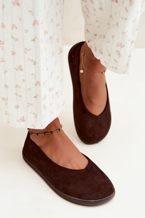 Women's Barefoot Chocolate Ballerina Flats Hollin