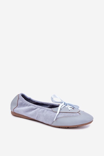 Sport Ballet Flats with Laces Blue Peony 2
