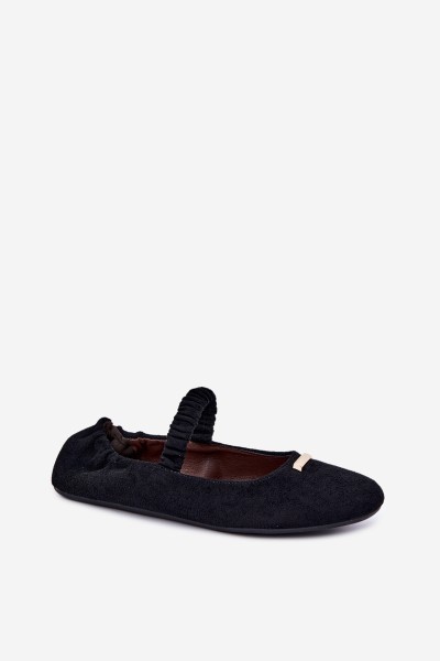 Black Flat Ballerinas With Decorative Detail Brinelle 2