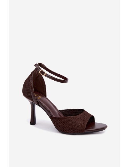Women's Chocolate High Heel Sandals Galya