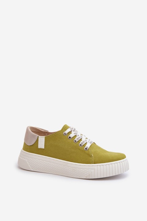 Women's sneakers MEMORY FOAM SYSTEM BIG STAR NN276003 Lime
