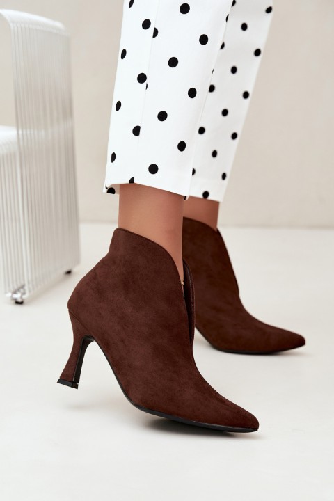Women's Cutout Heeled Chocolate Jelya Boots