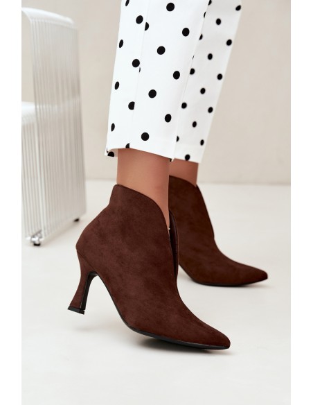 Women's Cutout Heeled Chocolate Jelya Boots