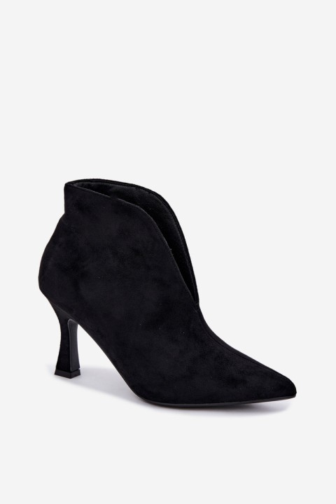 Women's Cut-Out Heel Boots Black Jelya