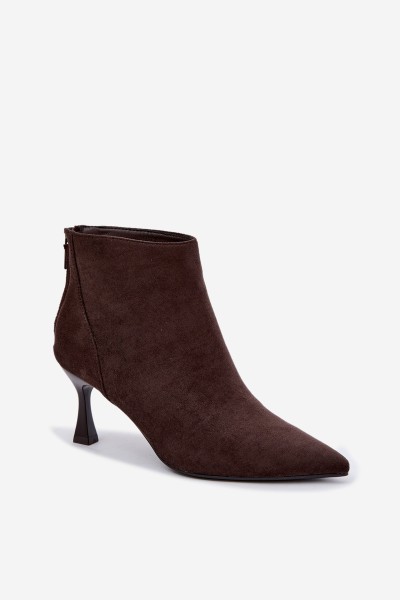 Women's Insulated High Heel Boots Chocolate Elsya 2