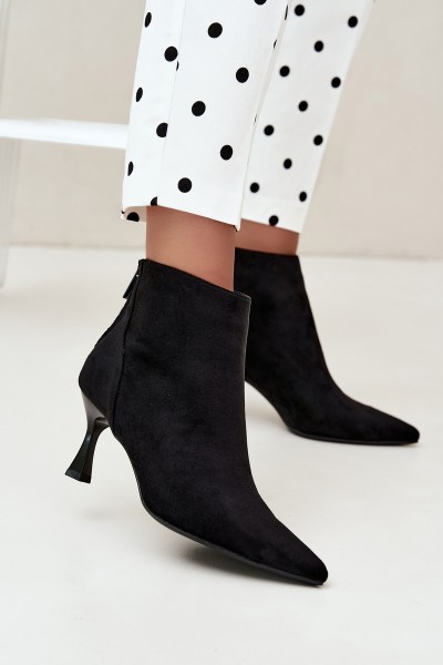 Women's Insulated Heel Boots Black Elsya