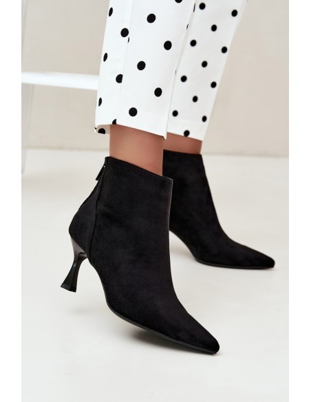 Women's Insulated Heel Boots Black Elsya