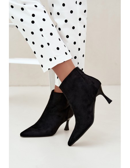 Women's Insulated Heel Boots Black Elsya
