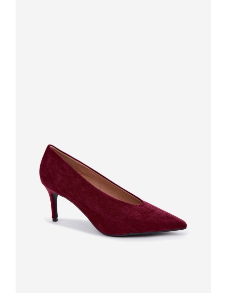 Women's Burgundy Suede High Heels Brenya