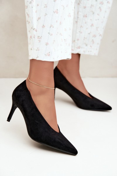 Women's Black Suede High Heels Brenya