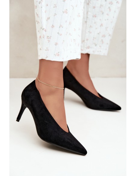 Women's Black Suede High Heels Brenya