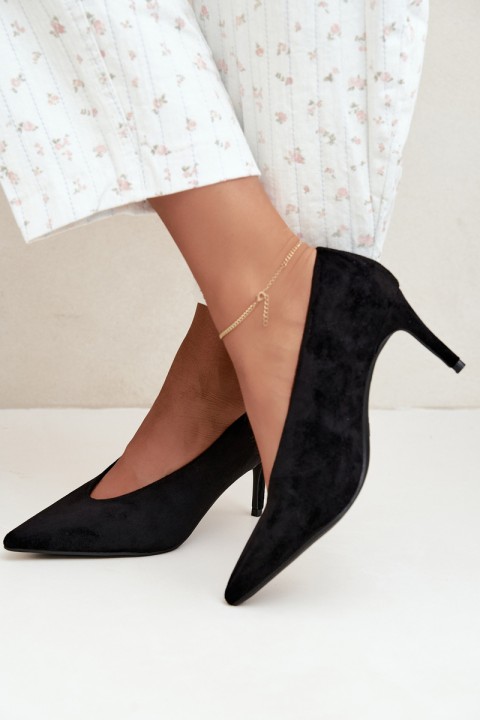 Women's Black Suede High Heels Brenya