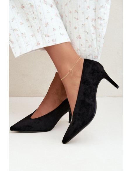 Women's Black Suede High Heels Brenya