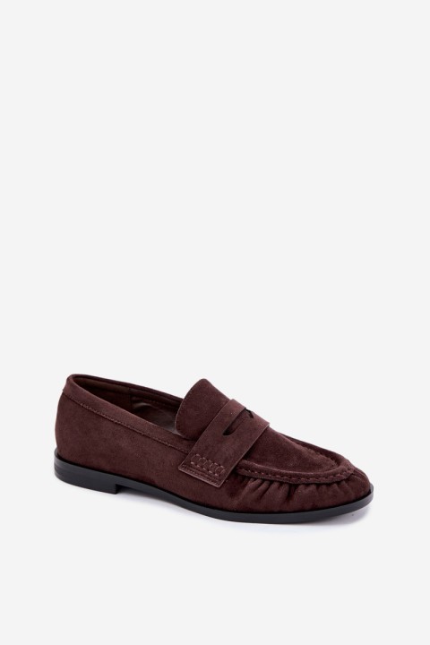Women's Chocolate Ruched Moccasins Cayen