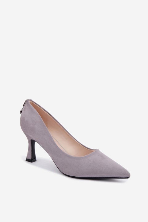 Women's Sandal Heels in Hourglass Shape Vinceza 62330 Grey