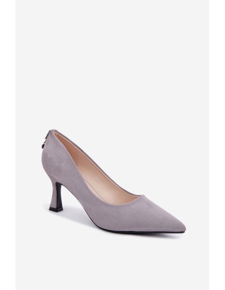 Women's Sandal Heels in Hourglass Shape Vinceza 62330 Grey