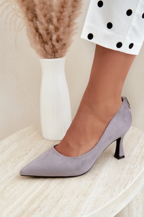 Women's Sandal Heels in Hourglass Shape Vinceza 62330 Grey