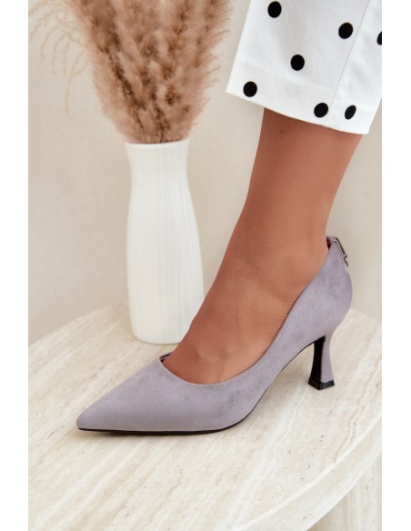 Women's Sandal Heels in Hourglass Shape Vinceza 62330 Grey