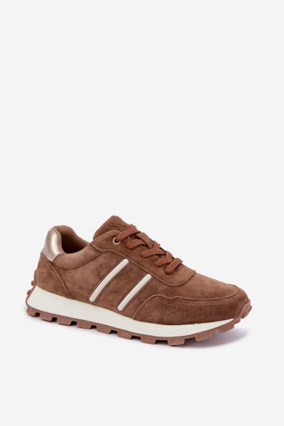 Women's Natural Suede Sneakers D&A LR62-7101 Camel 2