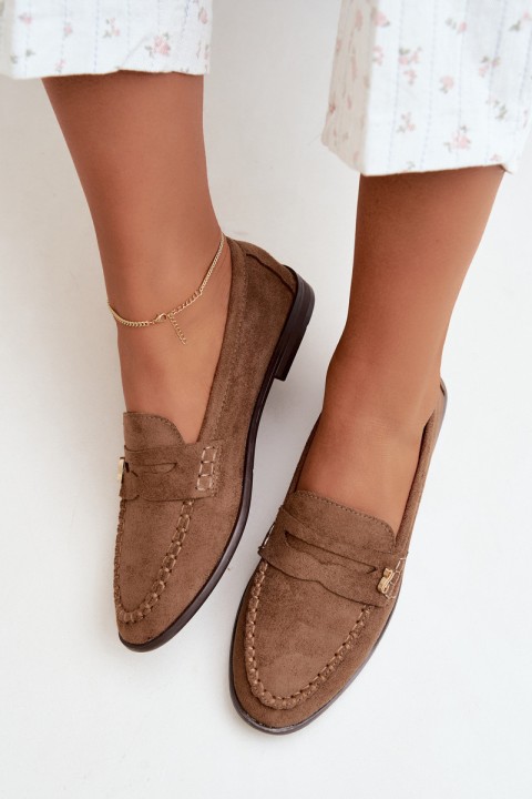 Women's Brown Moccasins With Small Decorative Detail Treya