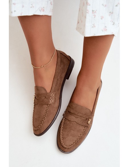 Women's Brown Moccasins With Small Decorative Detail Treya