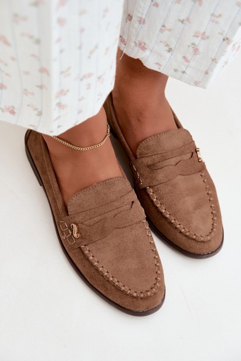 Women's Brown Moccasins With Small Decorative Detail Treya