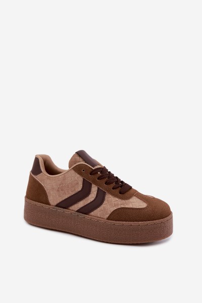 Women's Platform Sneakers With Straps Camel Kaya 2